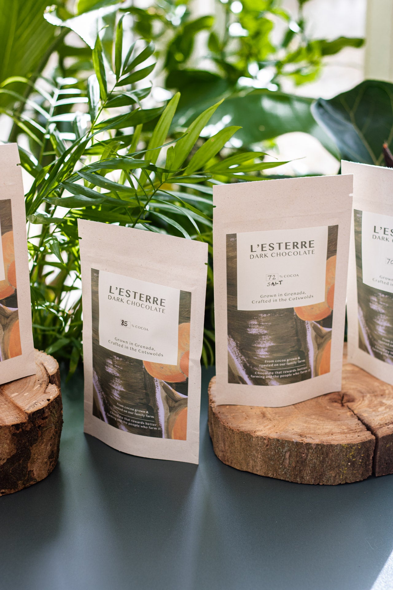 4 pouches of chocolate buttson sea salt set